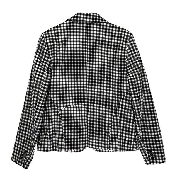 New York & Company Blazer Jacket Women Sz 12 7th Avenue Suiting Gingham Check - Picture 8 of 14